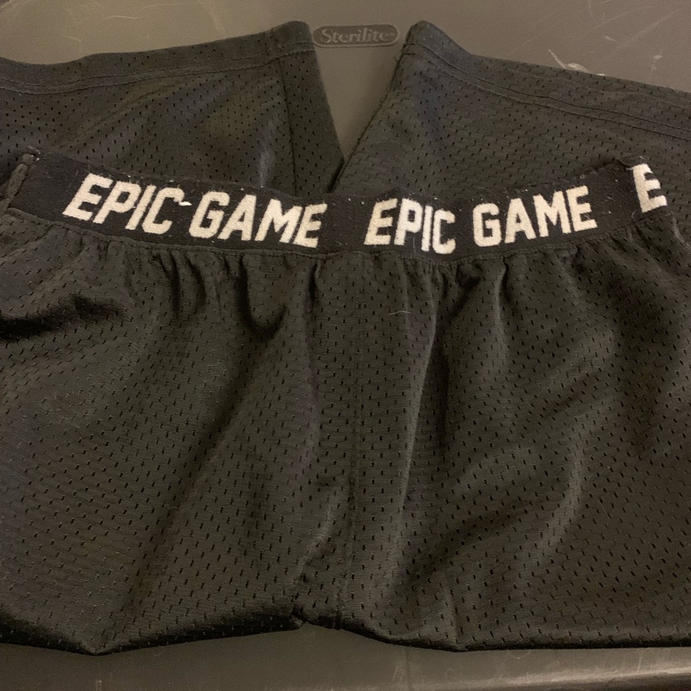 Youth black large basketball shorts